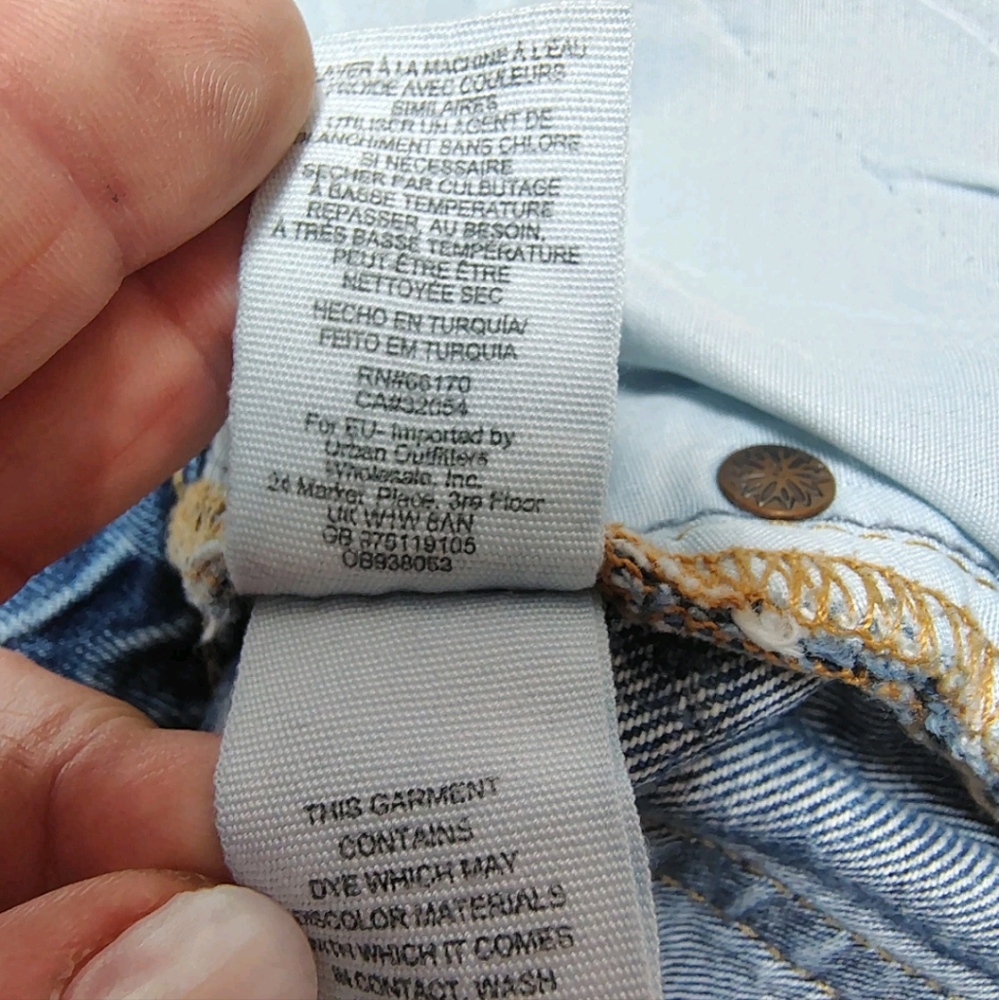 Free People We The Free Lita Slim Leg Distressed Cropped Women's 25 Medium Wash - Picture 7 of 11